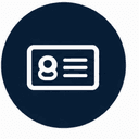Icono de descarga y análisis de la tarjeta de conductor